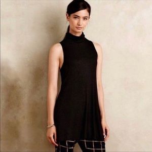 Anthropologie Postage Stamp sleeveless turtleneck tunic